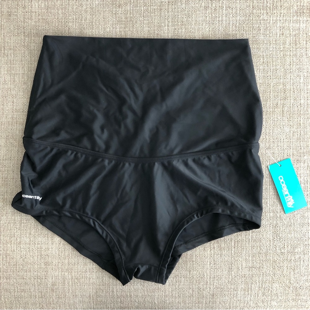 Ocean Lily Maternity Bikini Swim Shorts Women’s Size L Black